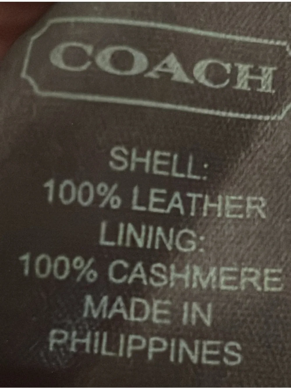 Coach Black Leather Men's Dress Gloves with Button Detail